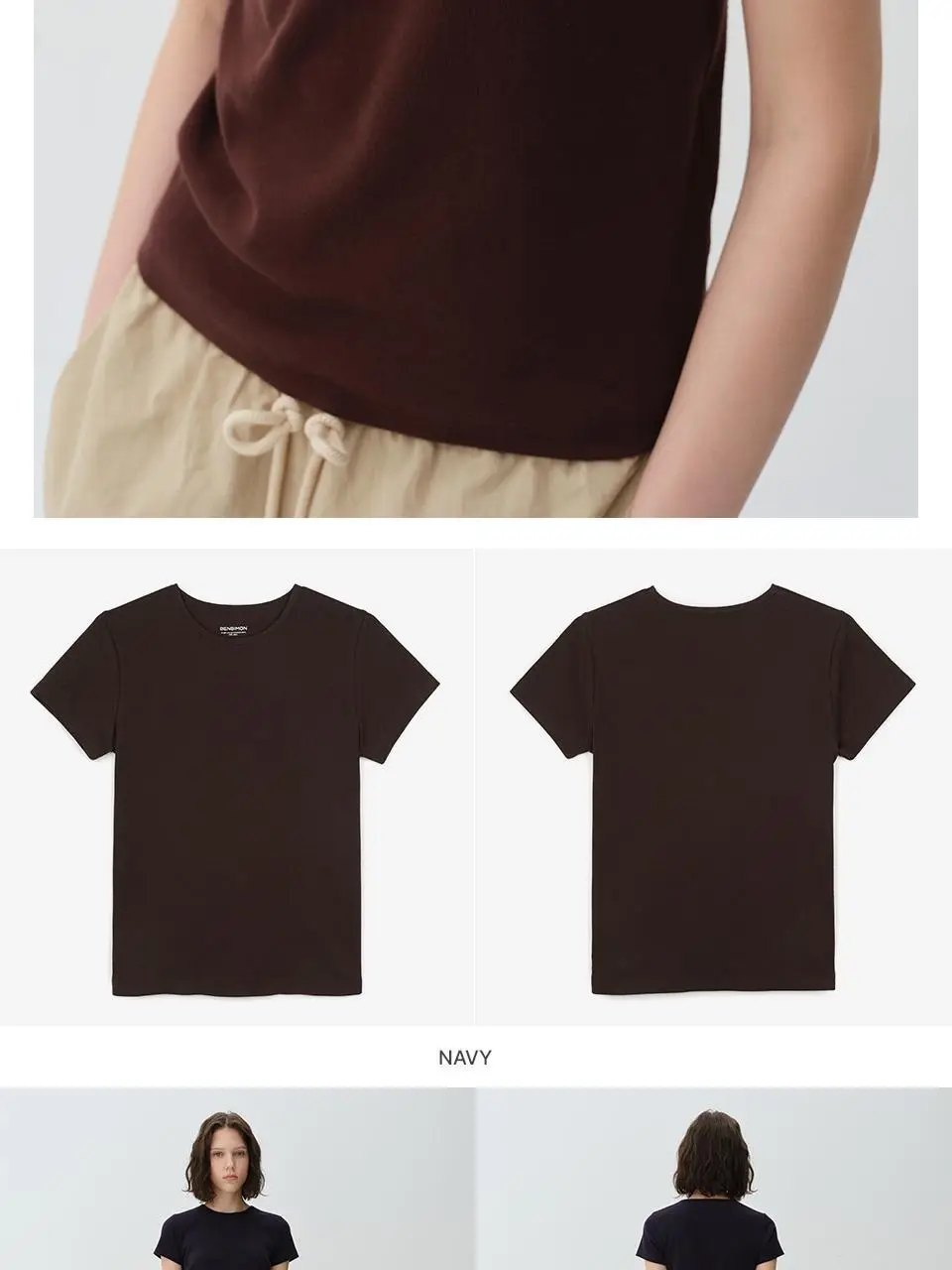 [모음전] BASIC RIBBED T-SHIRTS - 5color 상세페이지 18